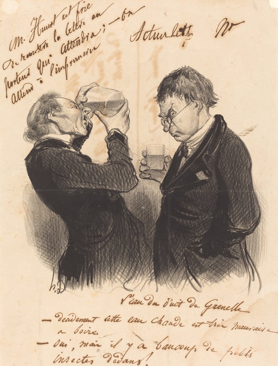 Het water van de put van Grenelle door Honoré Daumier