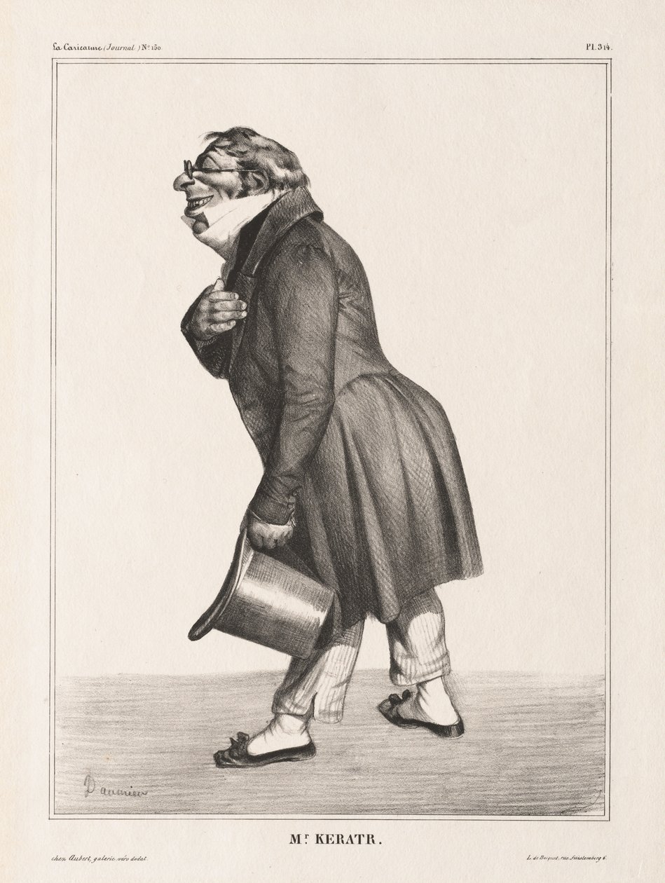La Caricature, Pl. 314, Graaf de Keratry door Honoré Daumier