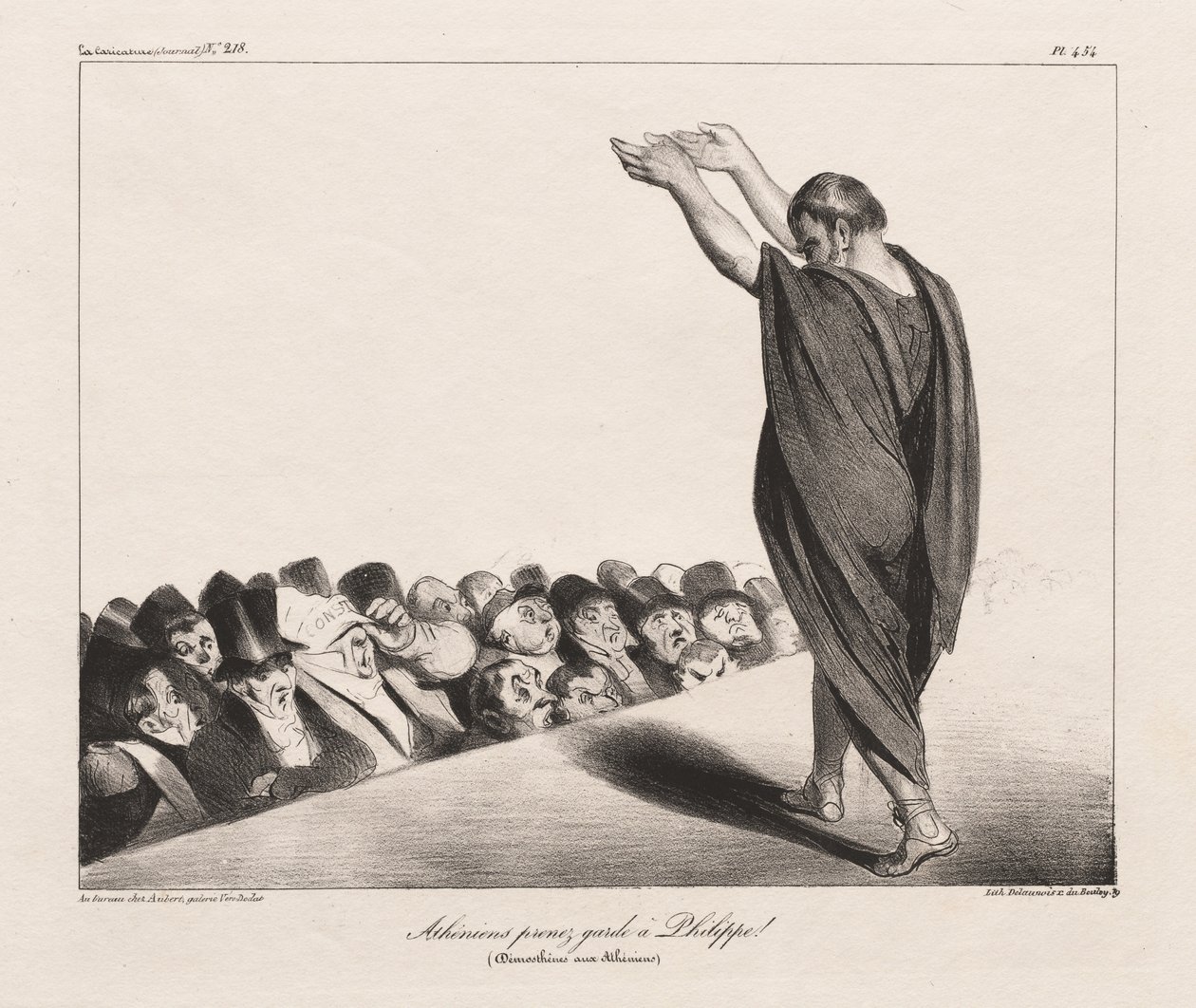 La Caricature, Pl. 454, Atheners Pas op voor Phillip! door Honoré Daumier