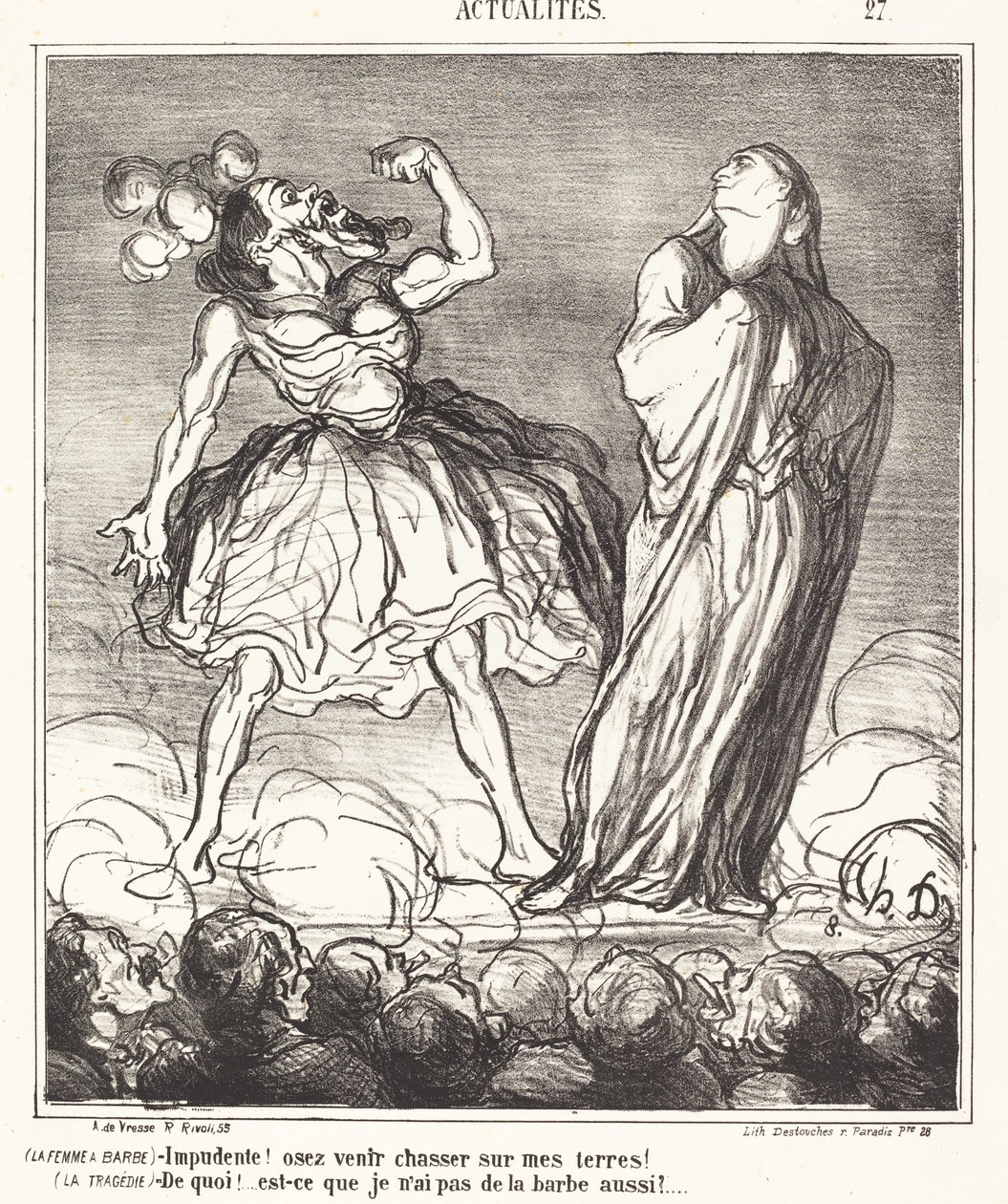De Baardvrouw door Honoré Daumier