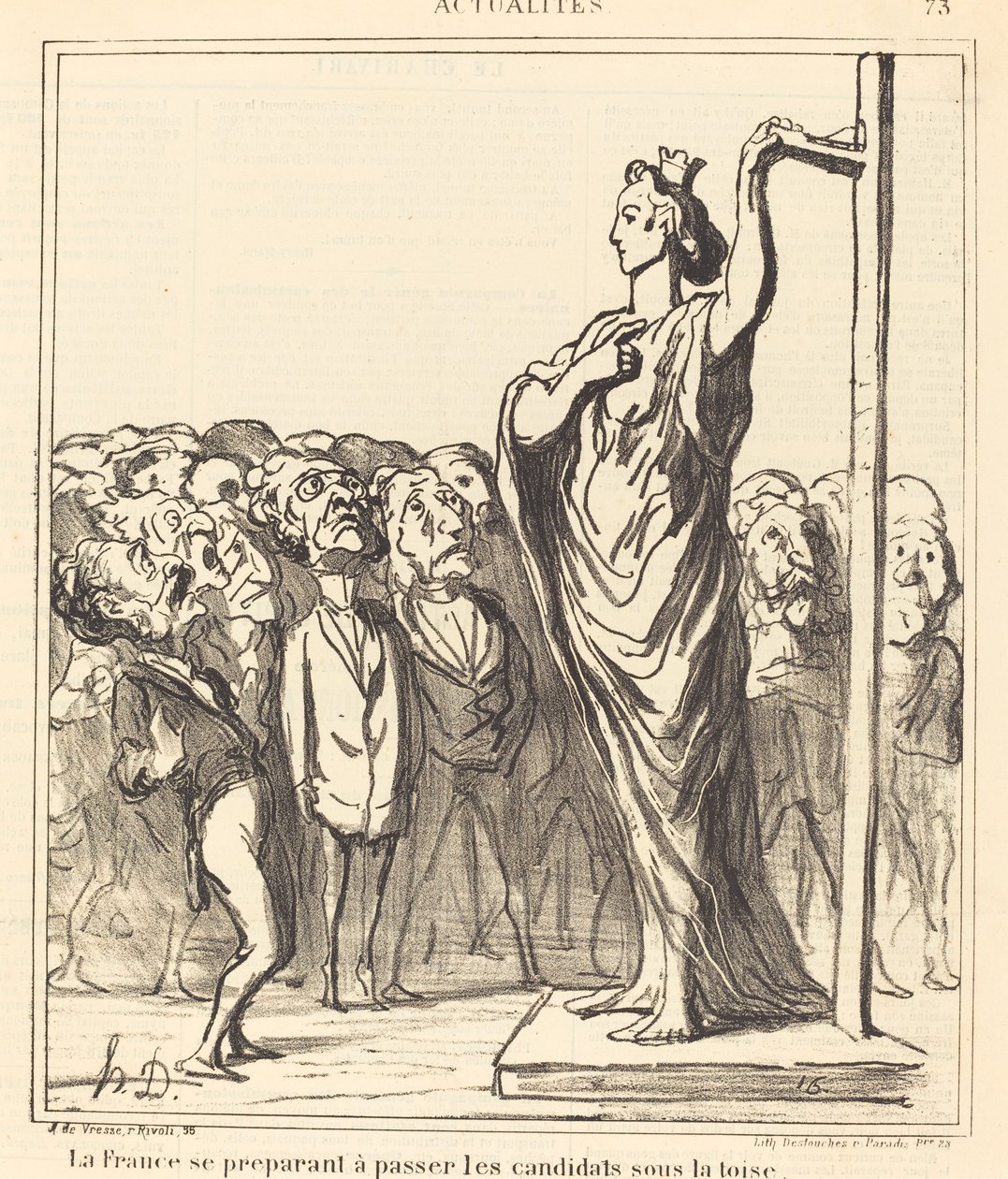Frankrijk maakt zich klaar om te passeren... door Honoré Daumier