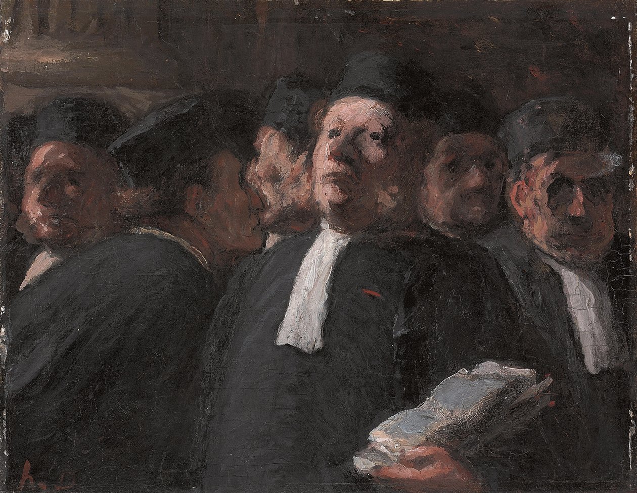 La Salle des Pas-perdus in het Paleis van Justitie door Honoré Daumier