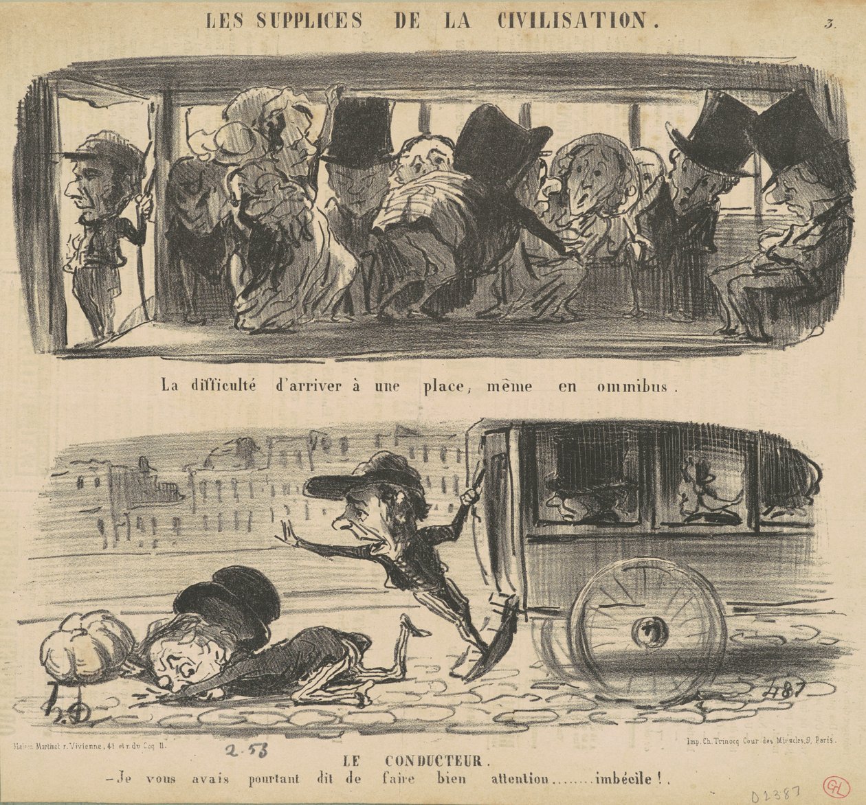 De moeilijkheid om een baan te krijgen door Honoré Daumier