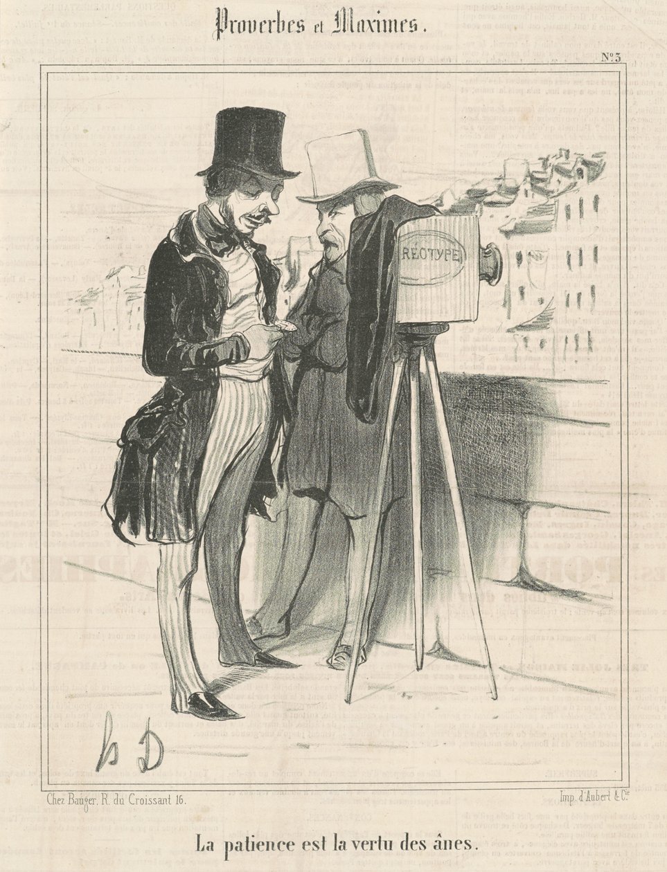 Geduld is de deugd van ezels door Honoré Daumier