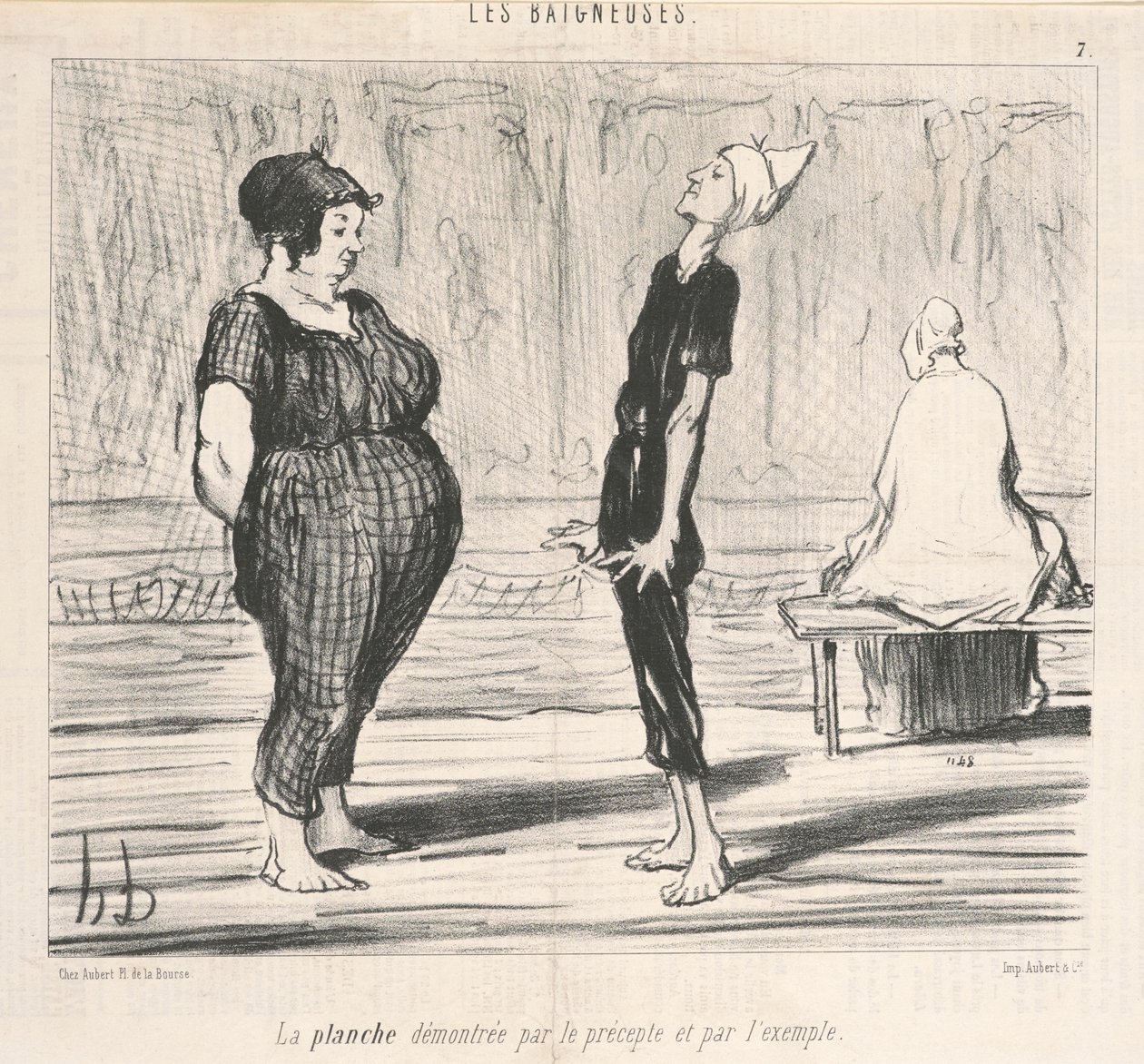 De plank gedemonstreerd door het voorschrift... door Honoré Daumier