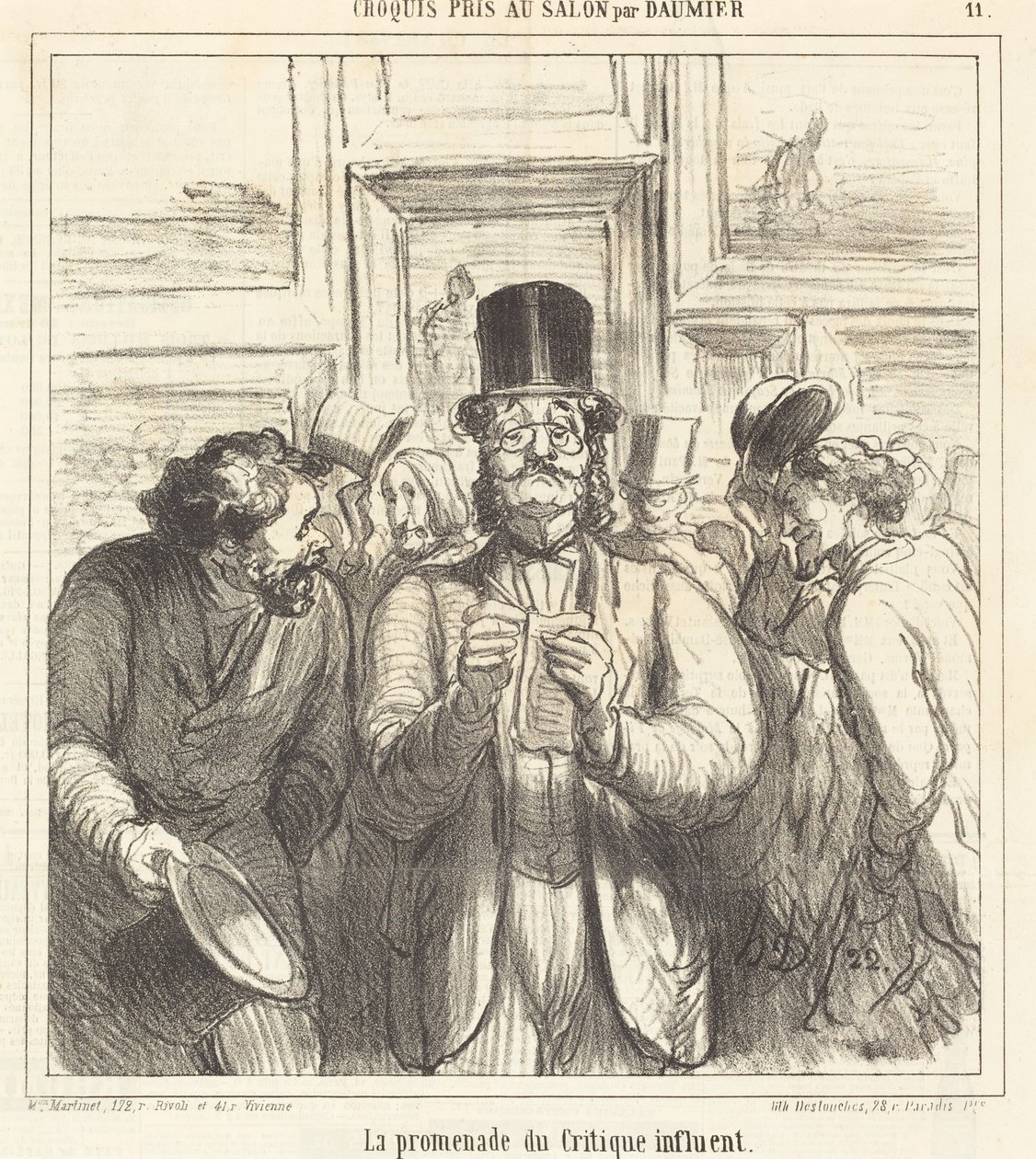 De wandeling van de invloedrijke criticus door Honoré Daumier