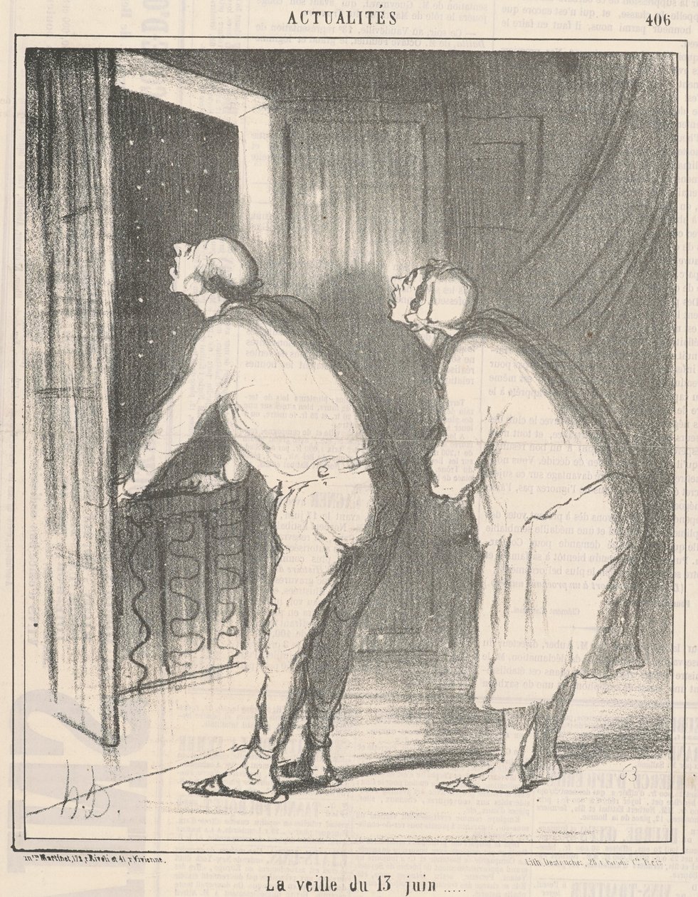 De vooravond van 13 juni door Honoré Daumier