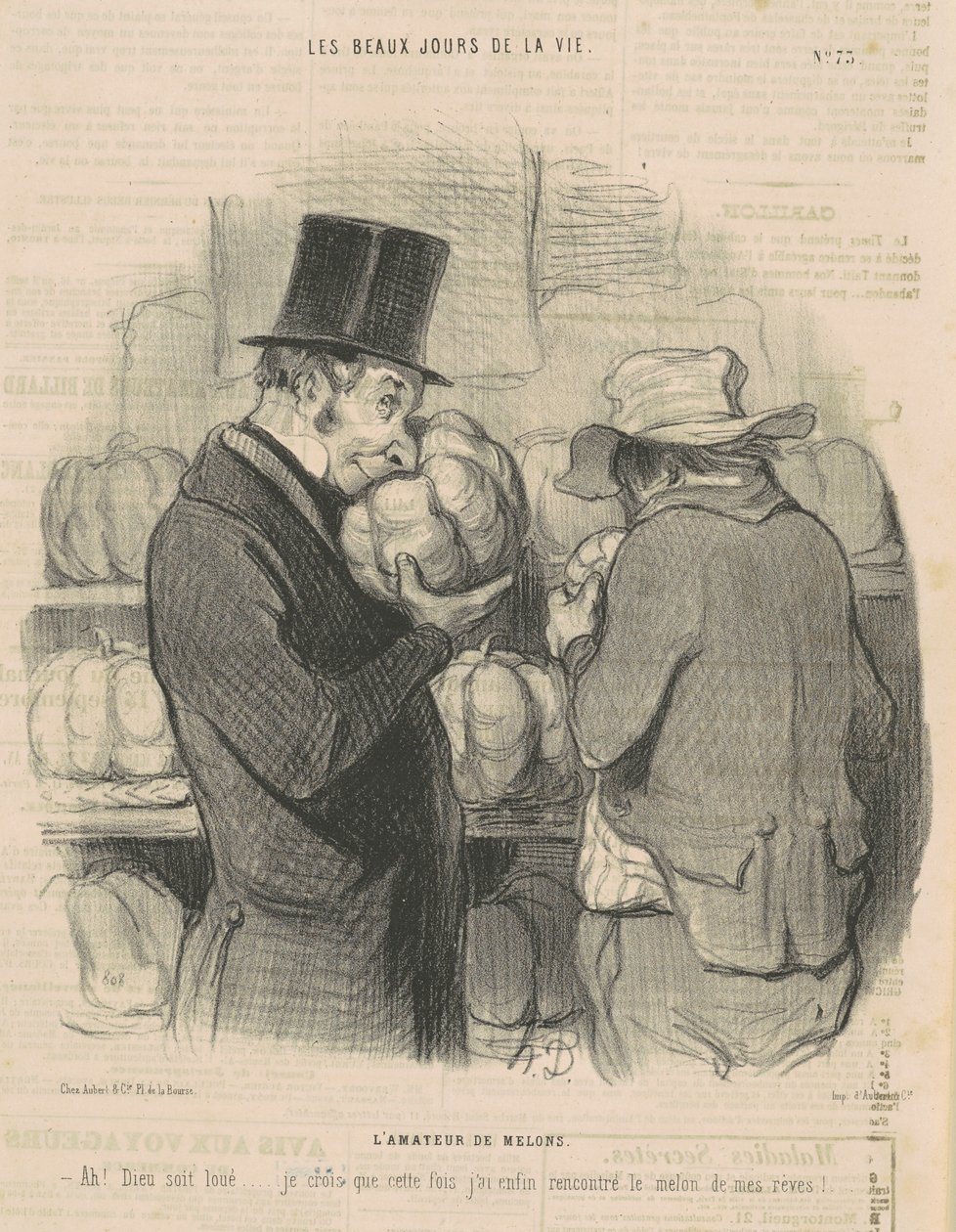 De meloenliefhebber door Honoré Daumier