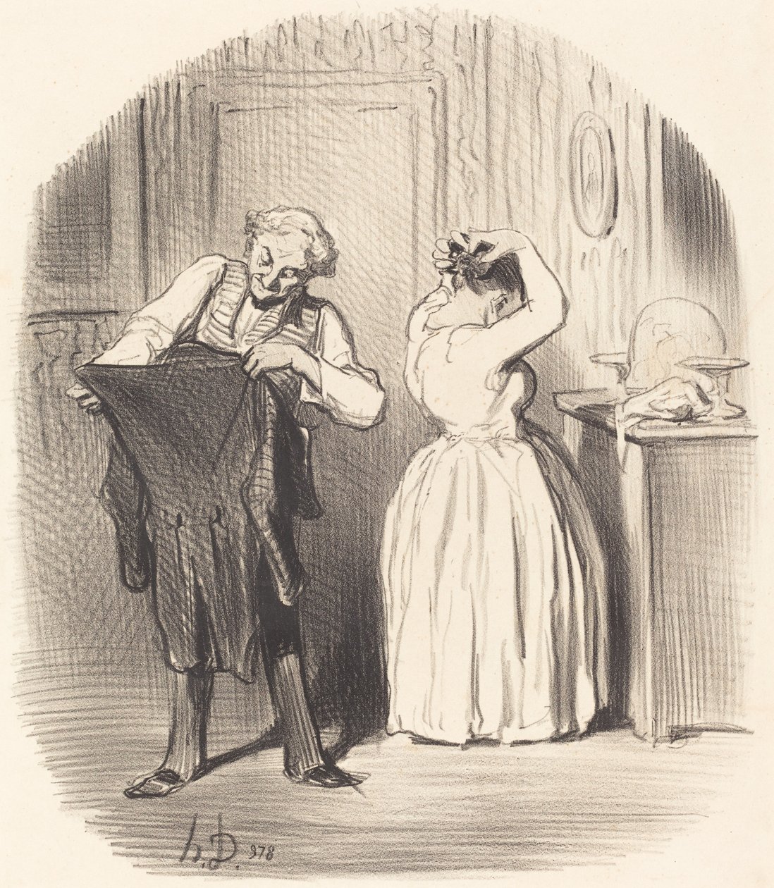 De dag dat men dineert bij de directeur... door Honoré Daumier