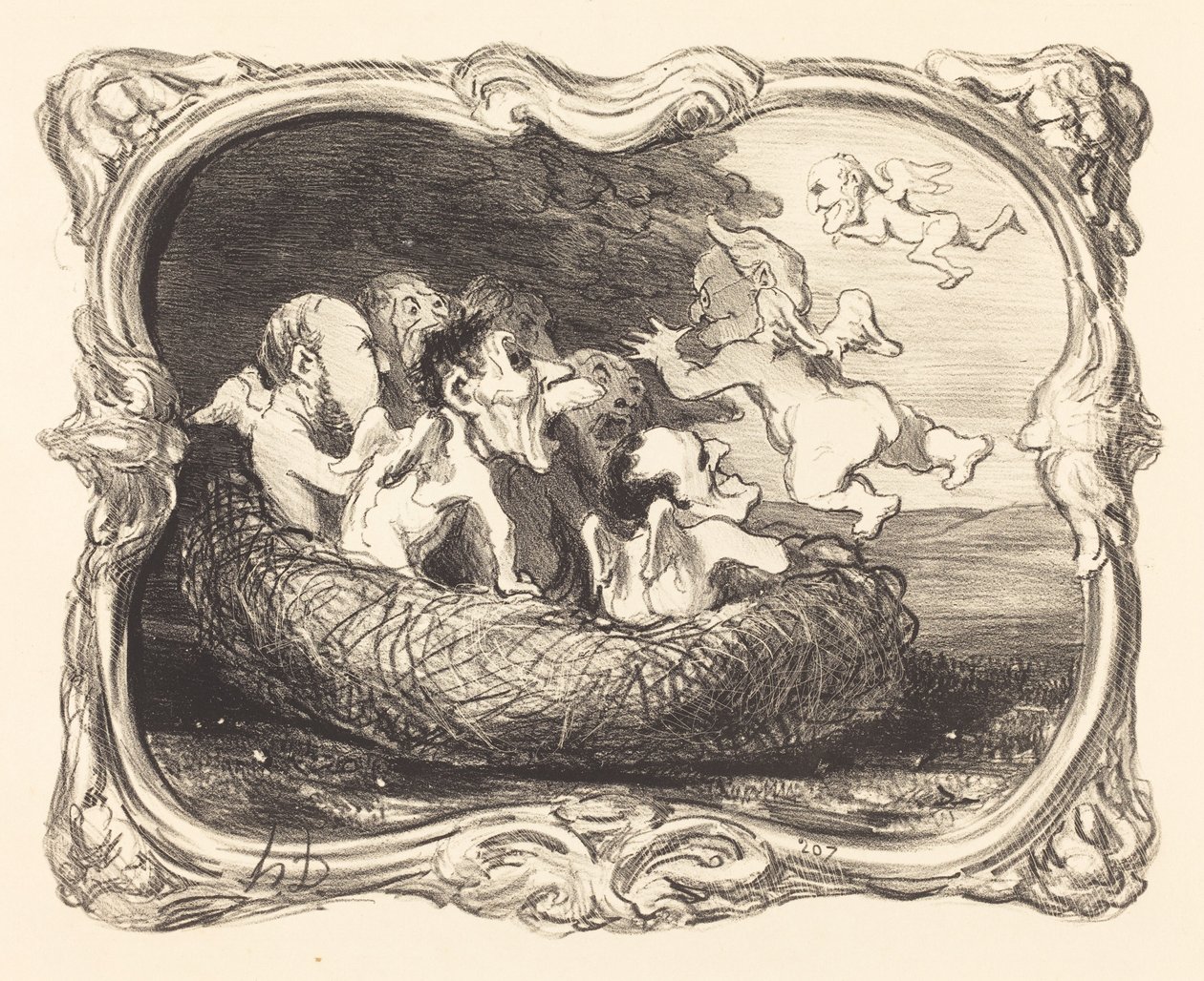 Het Verlaten Nest door Honoré Daumier