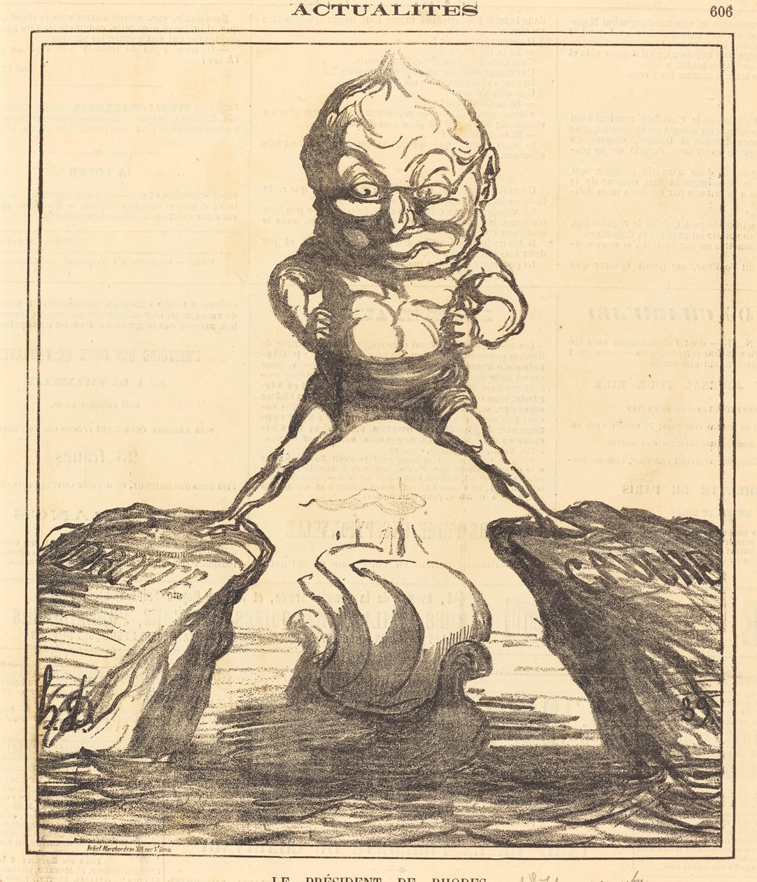 De President van Rhodos door Honoré Daumier