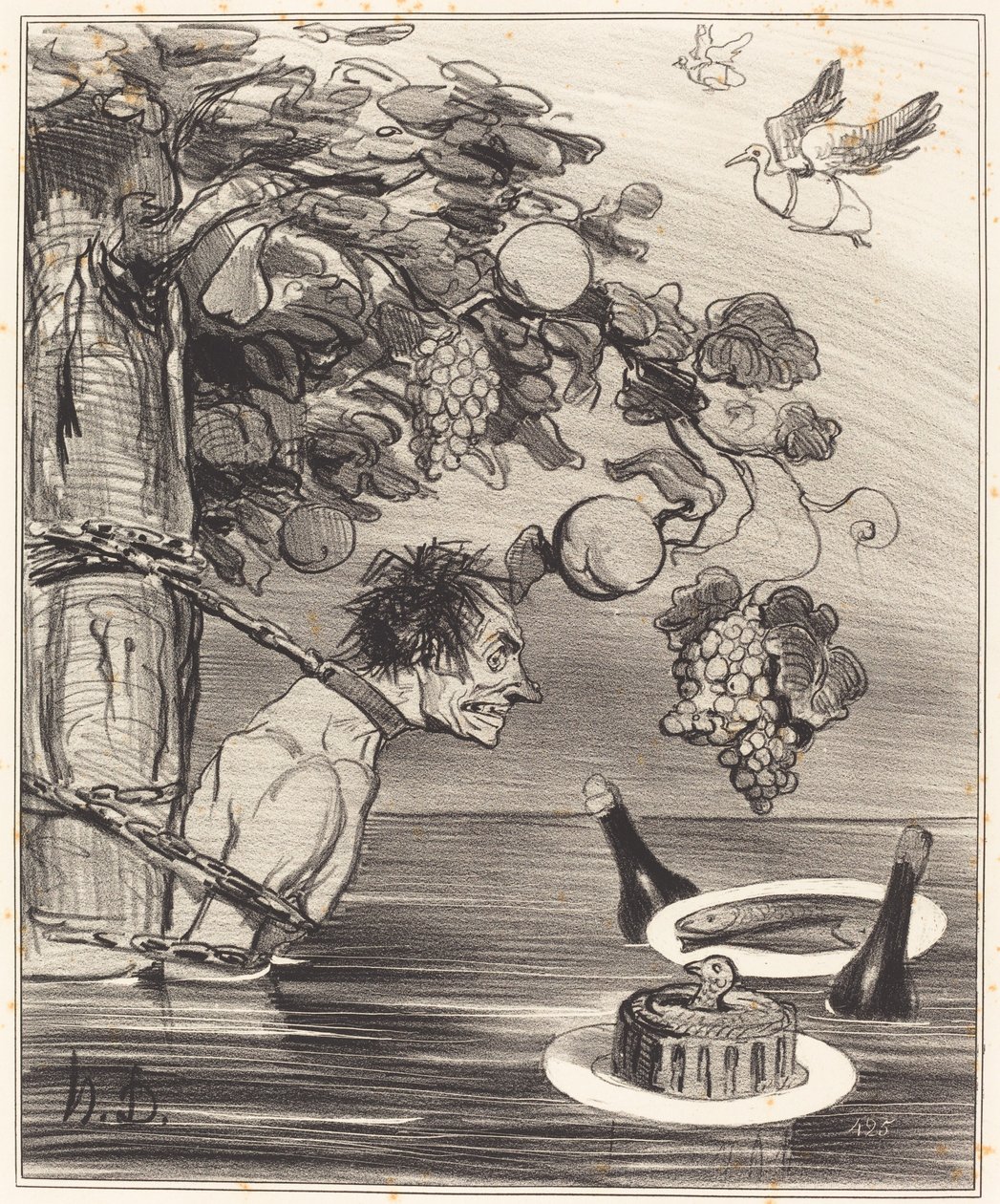 De Marteling van Tantalus door Honoré Daumier
