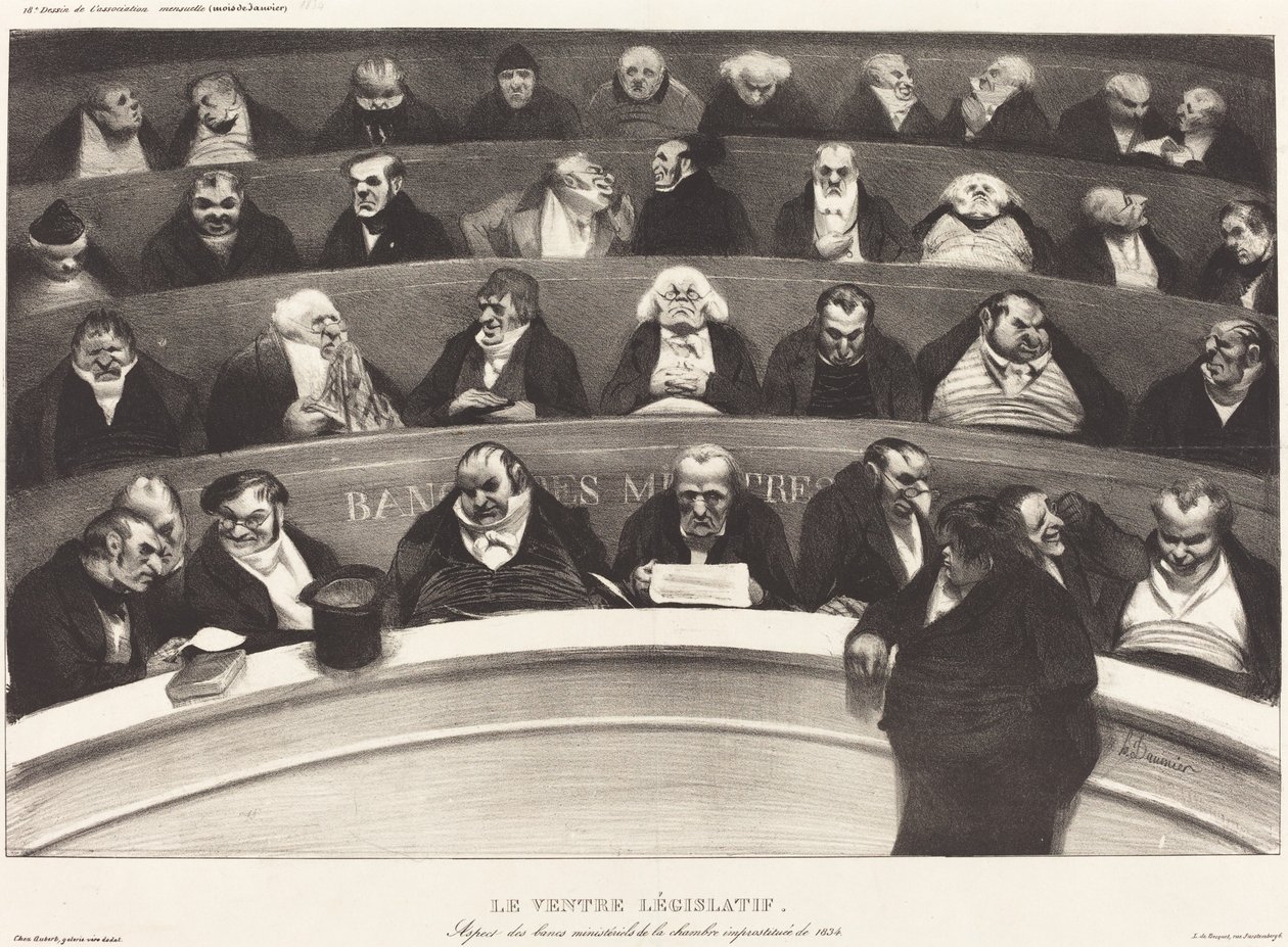 De Wetgevende Buik door Honoré Daumier