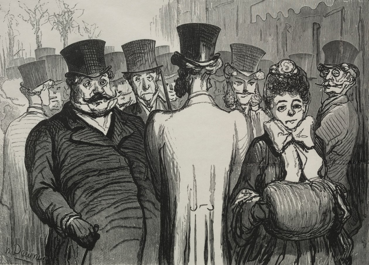 Le boulevard des Italiens door Honoré Daumier
