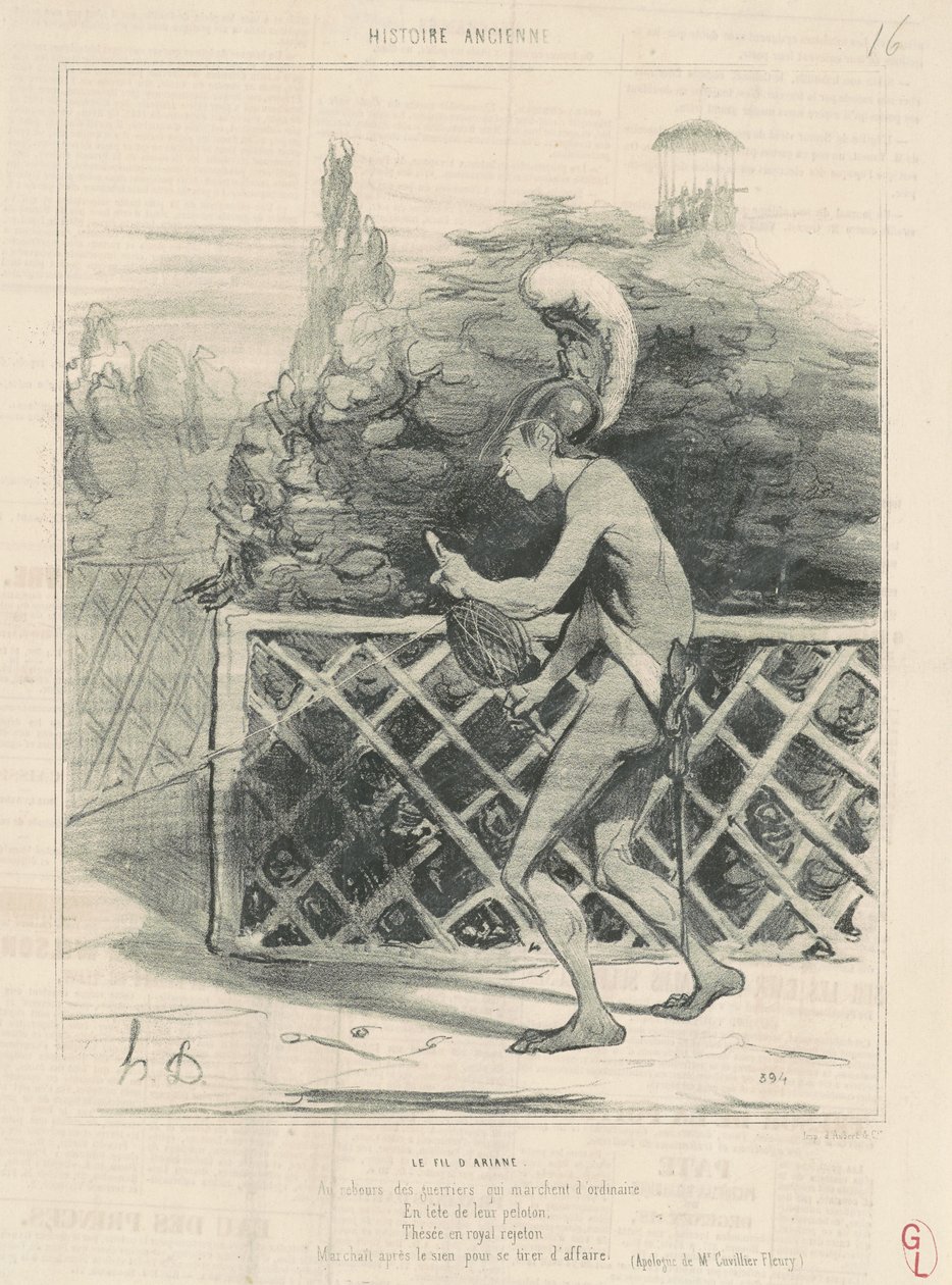 De draad van Ariadne door Honoré Daumier
