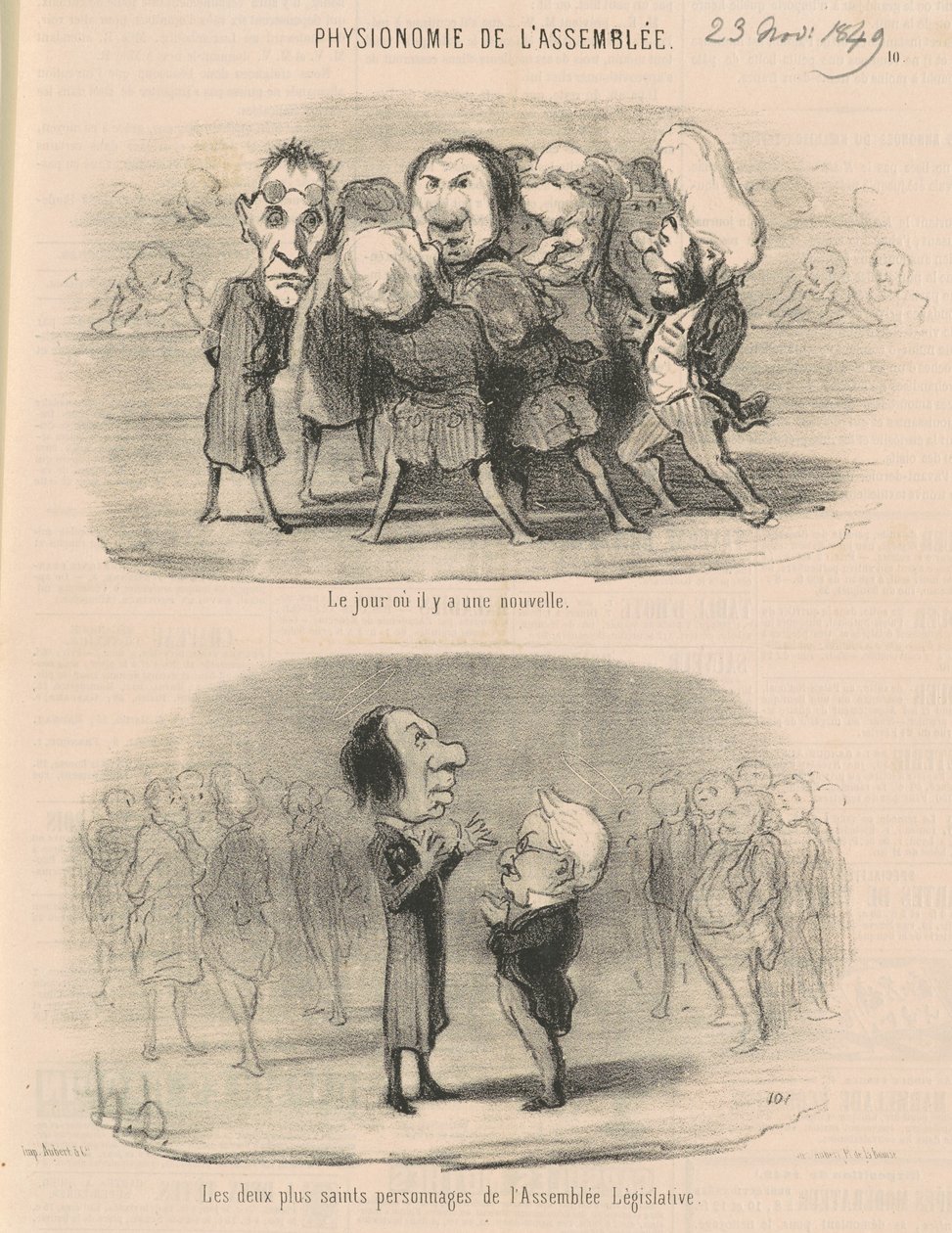 De dag dat er nieuws is door Honoré Daumier