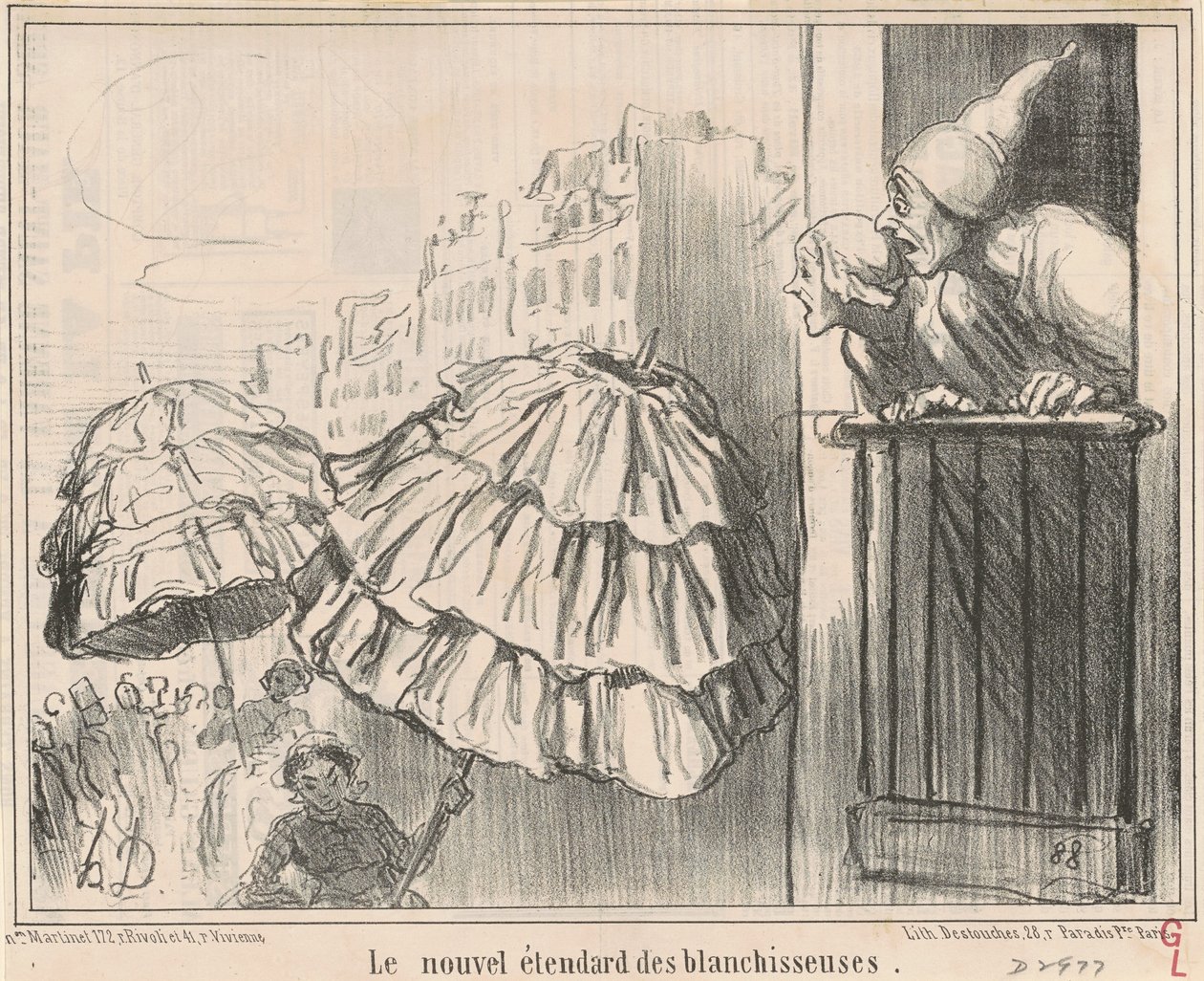 De nieuwe standaard van de wasvrouwen door Honoré Daumier