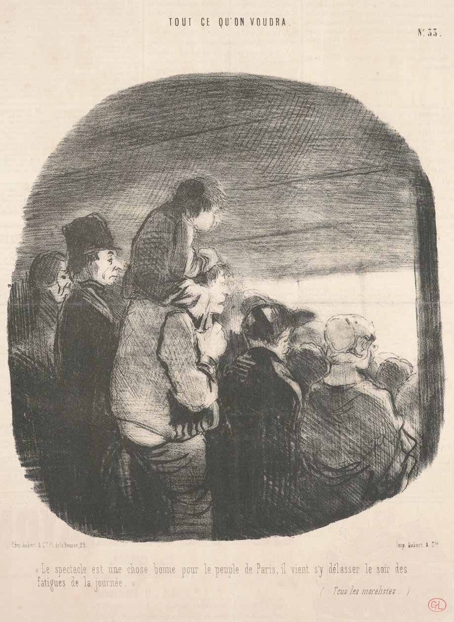 Het spektakel is een goede zaak voor het volk van Parijs ... door Honoré Daumier