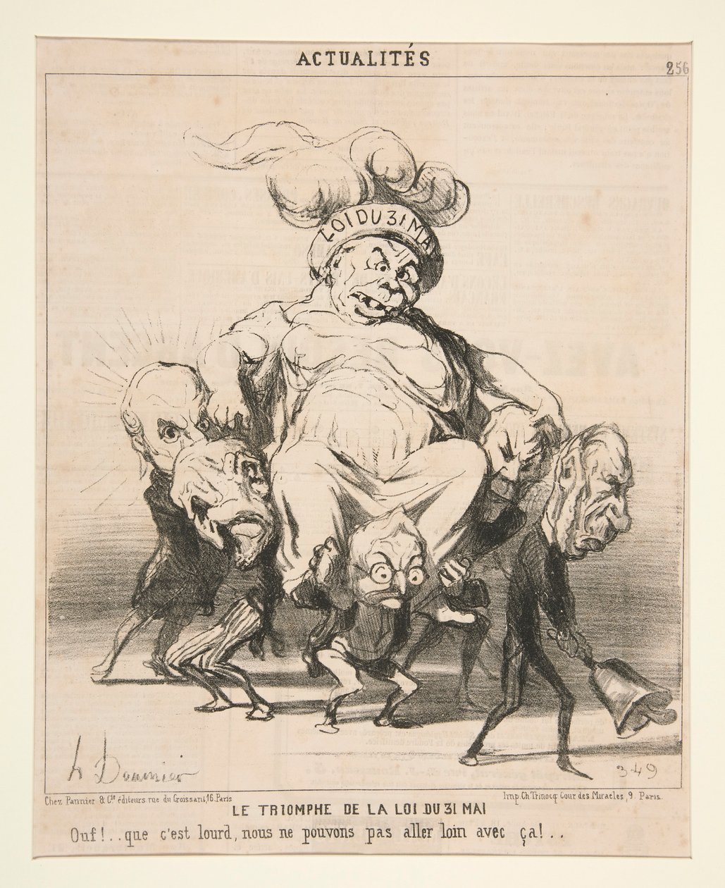 Le triomphe de la loi du 31 Mai, uit Actualités door Honoré Daumier
