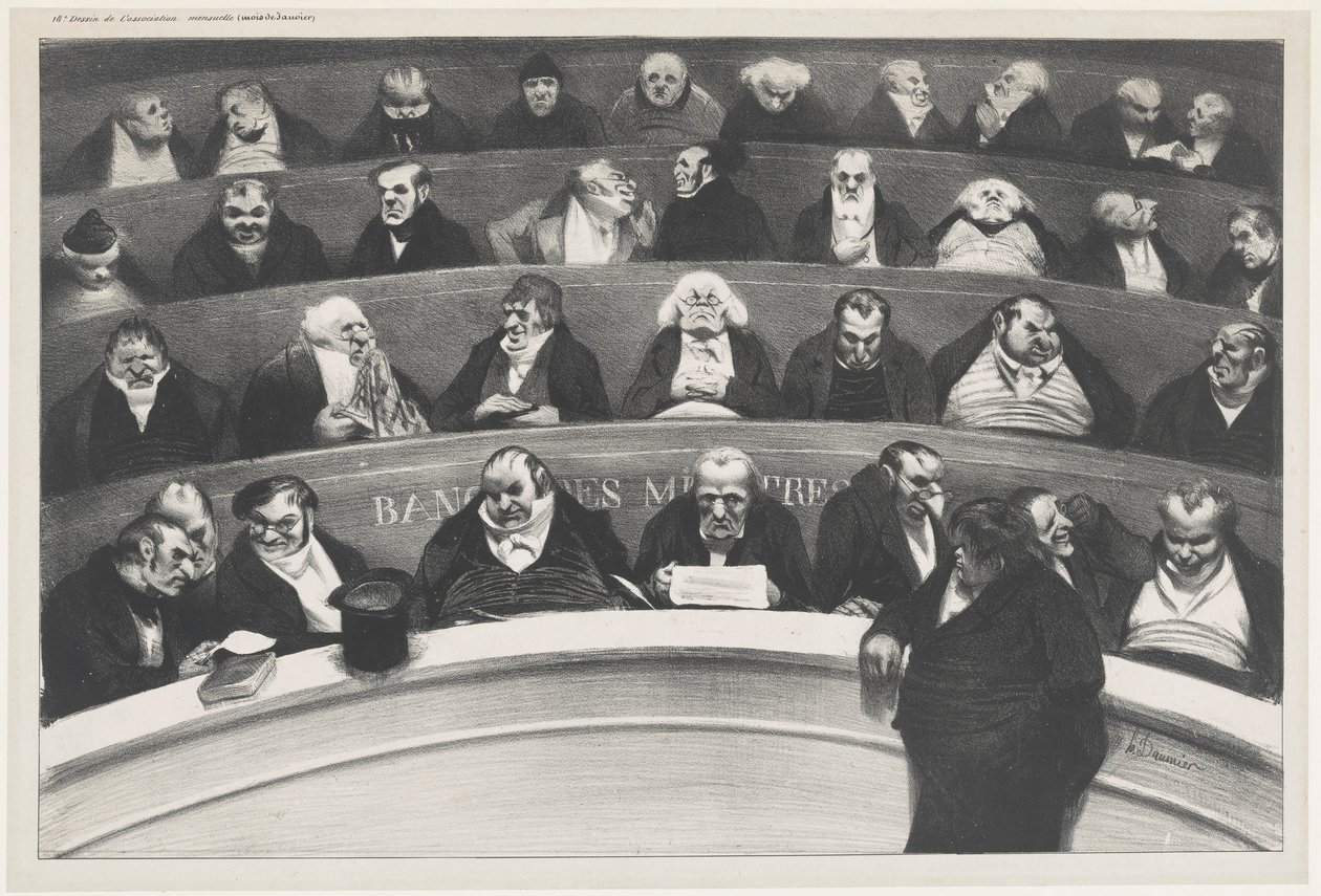 De wetgevende buik door Honoré Daumier