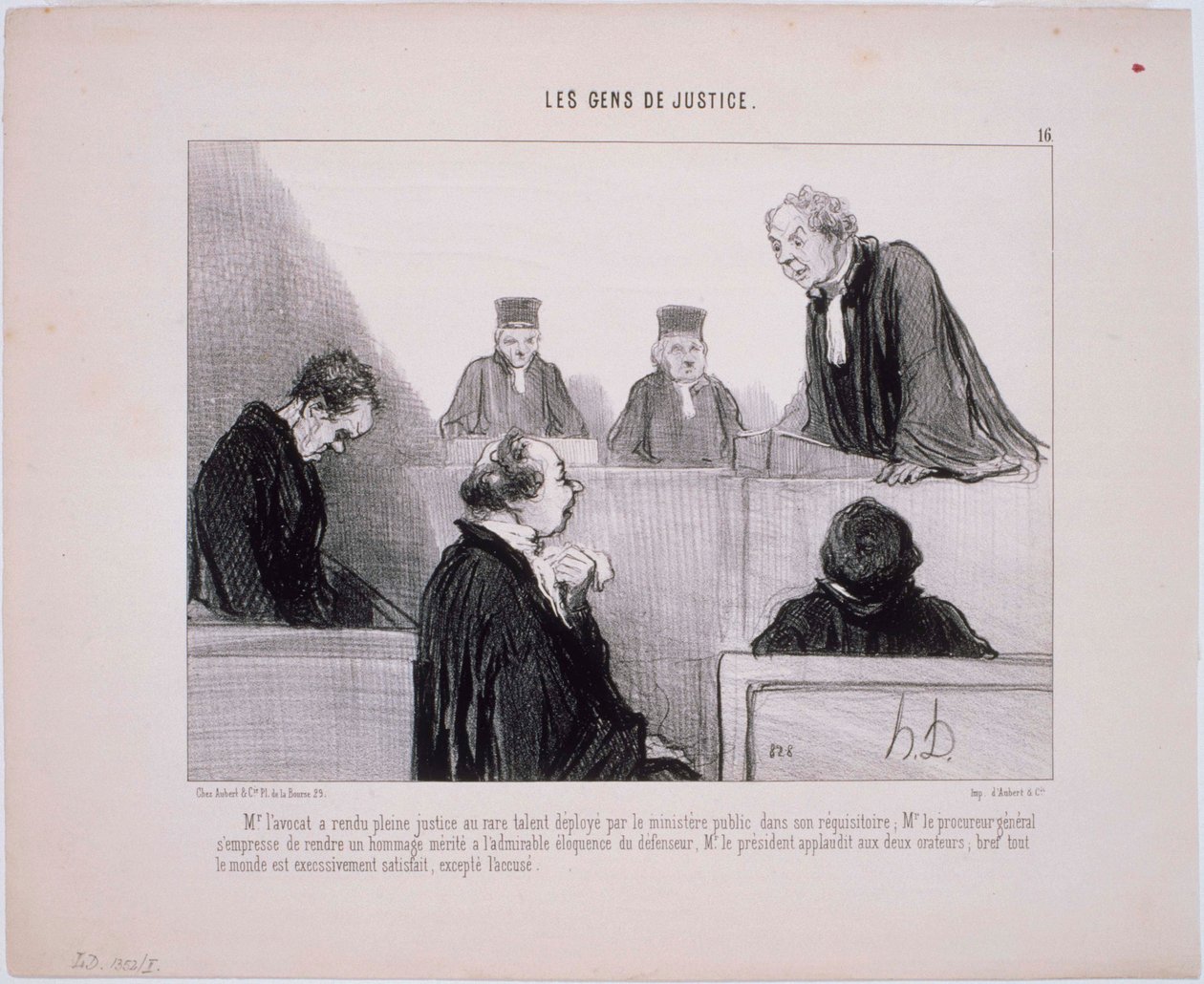 De Mensen van Justitie - Meneer de Advocaat heeft volledige rechtvaardigheid gebracht door Honoré Daumier
