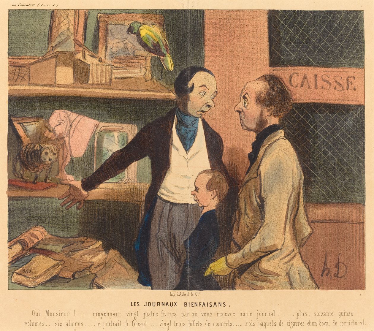 De Weldadige Kranten door Honoré Daumier