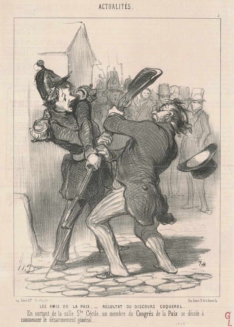 De vrienden van de vrede door Honoré Daumier