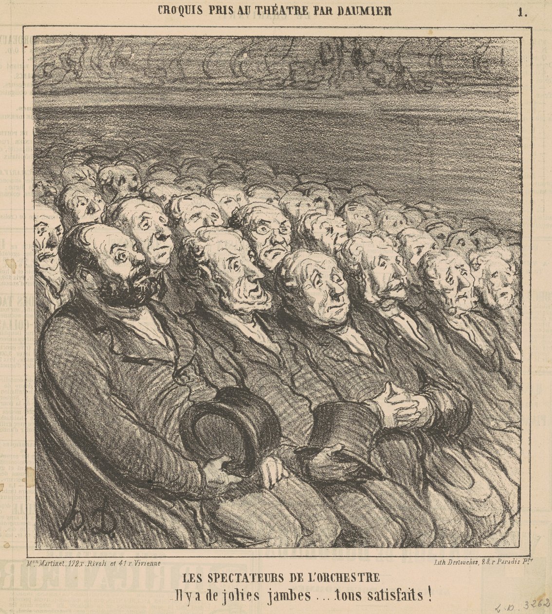 De toeschouwers van het orkest door Honoré Daumier