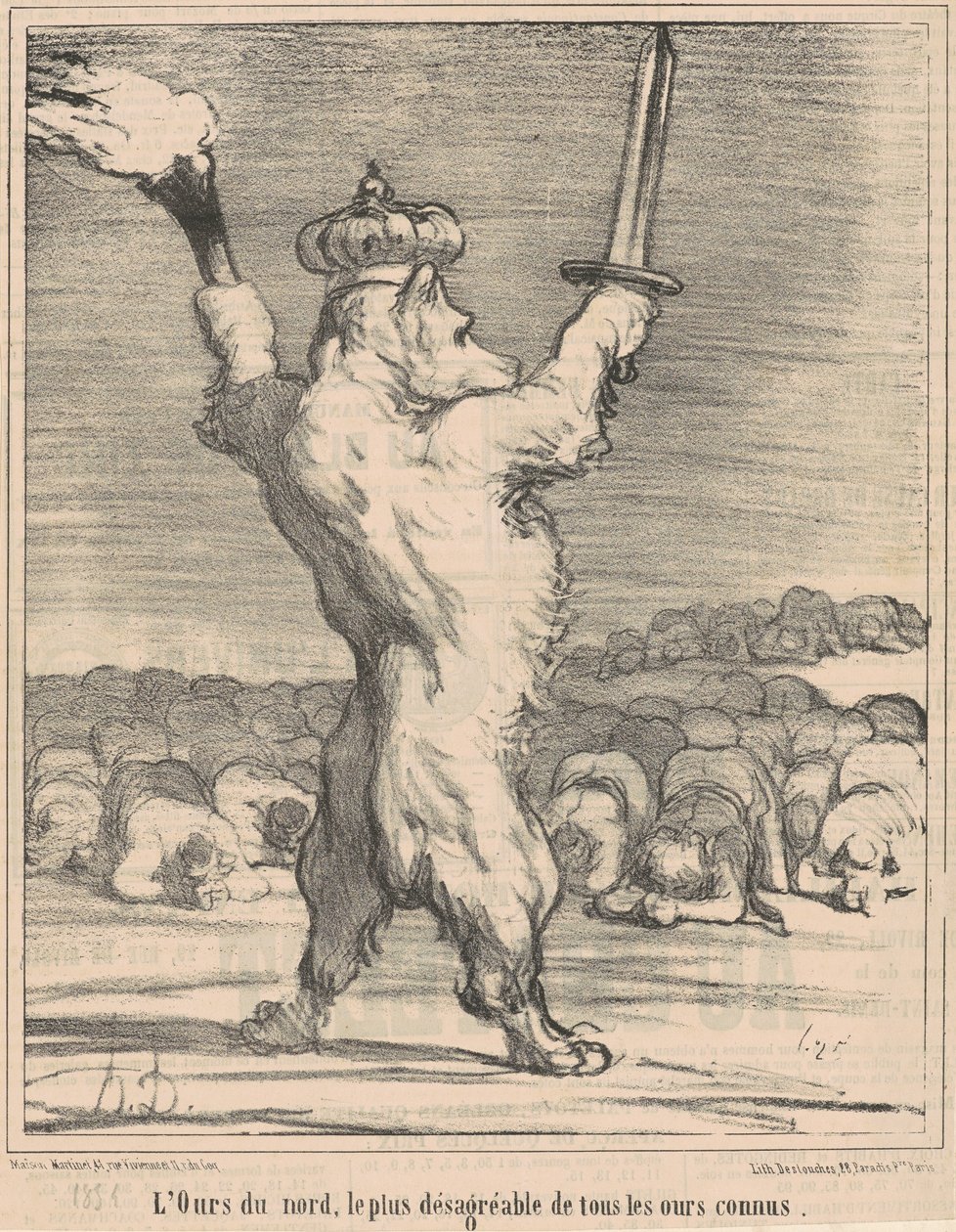De Noordelijke Beer, de Onaangenaamste van Alle Bekende Beren door Honoré Daumier