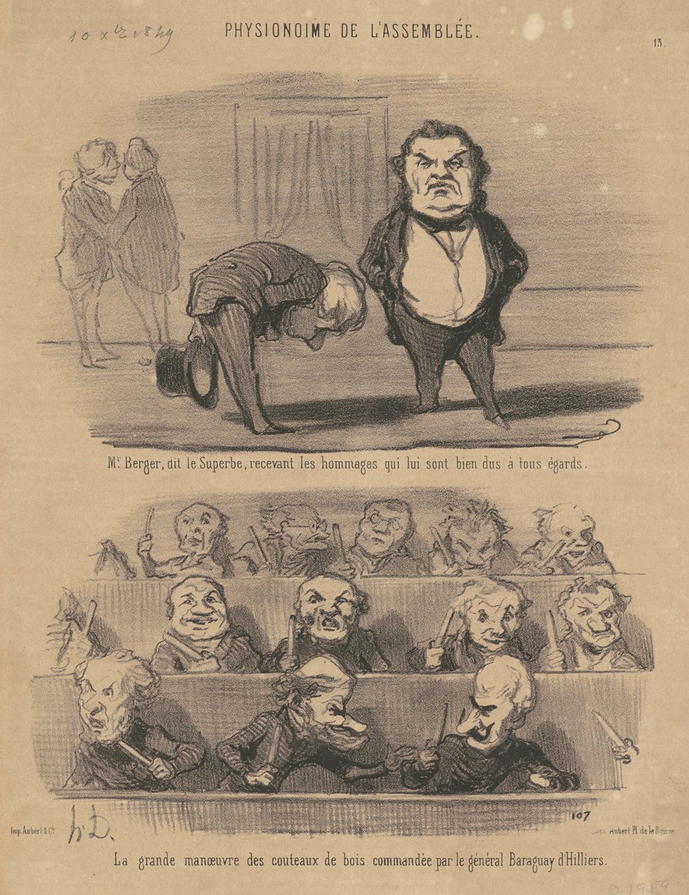 M. Berger, genaamd de prachtige door Honoré Daumier