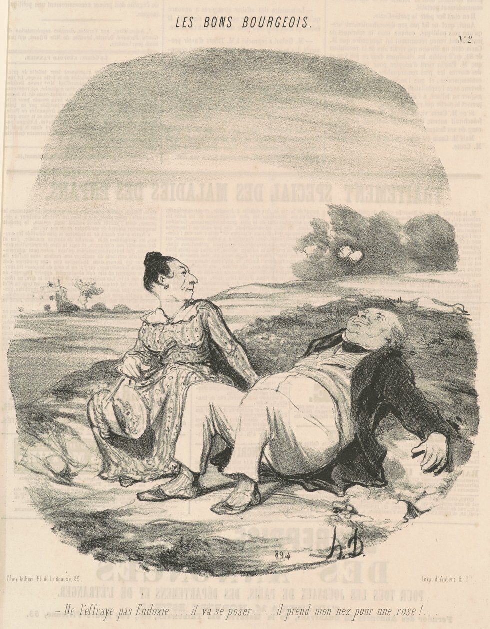 Maak haar niet bang Eudoxie... door Honoré Daumier