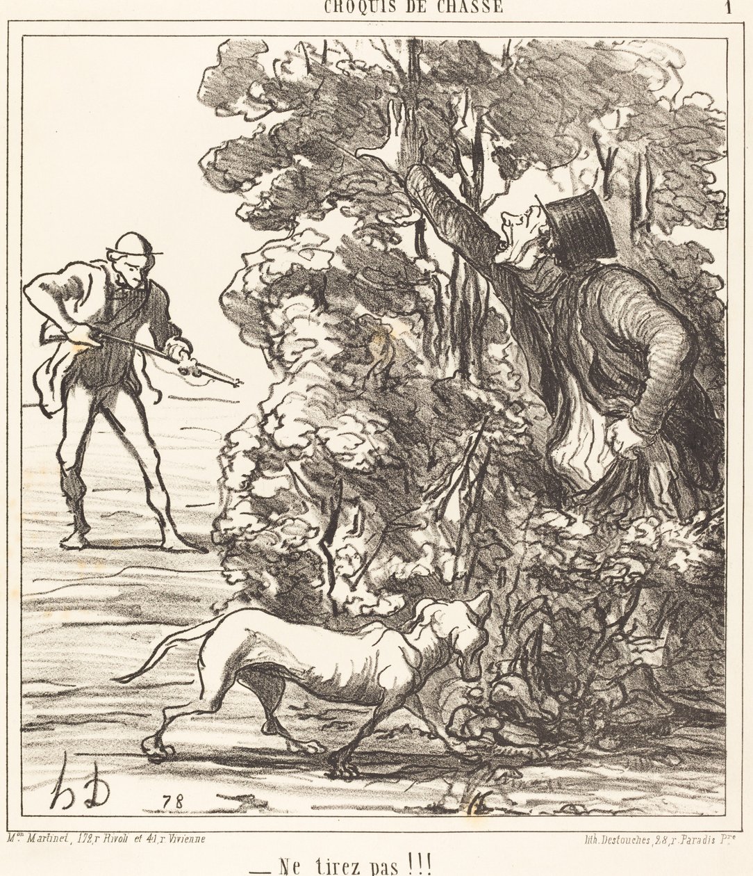 Niet schieten!!! door Honoré Daumier