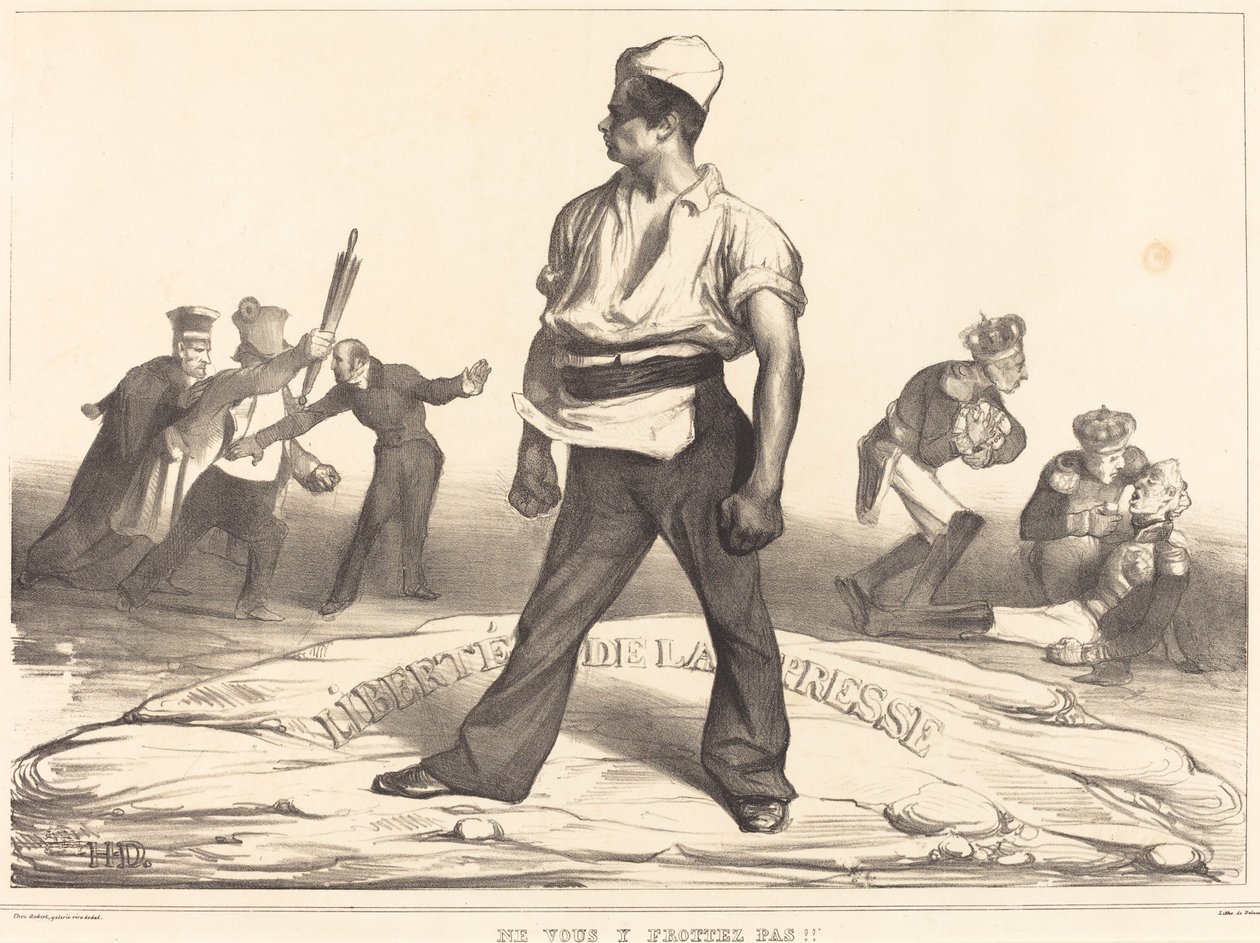 Ne vous y frottez pas!! door Honoré Daumier
