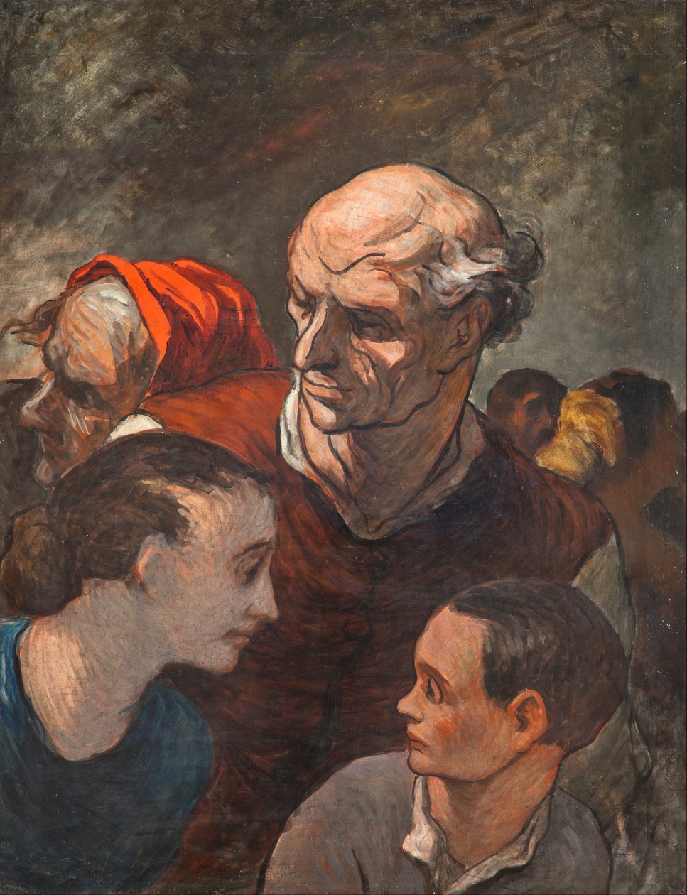 Op de barricaden (Familie Op De Barricaden) door Honoré Daumier