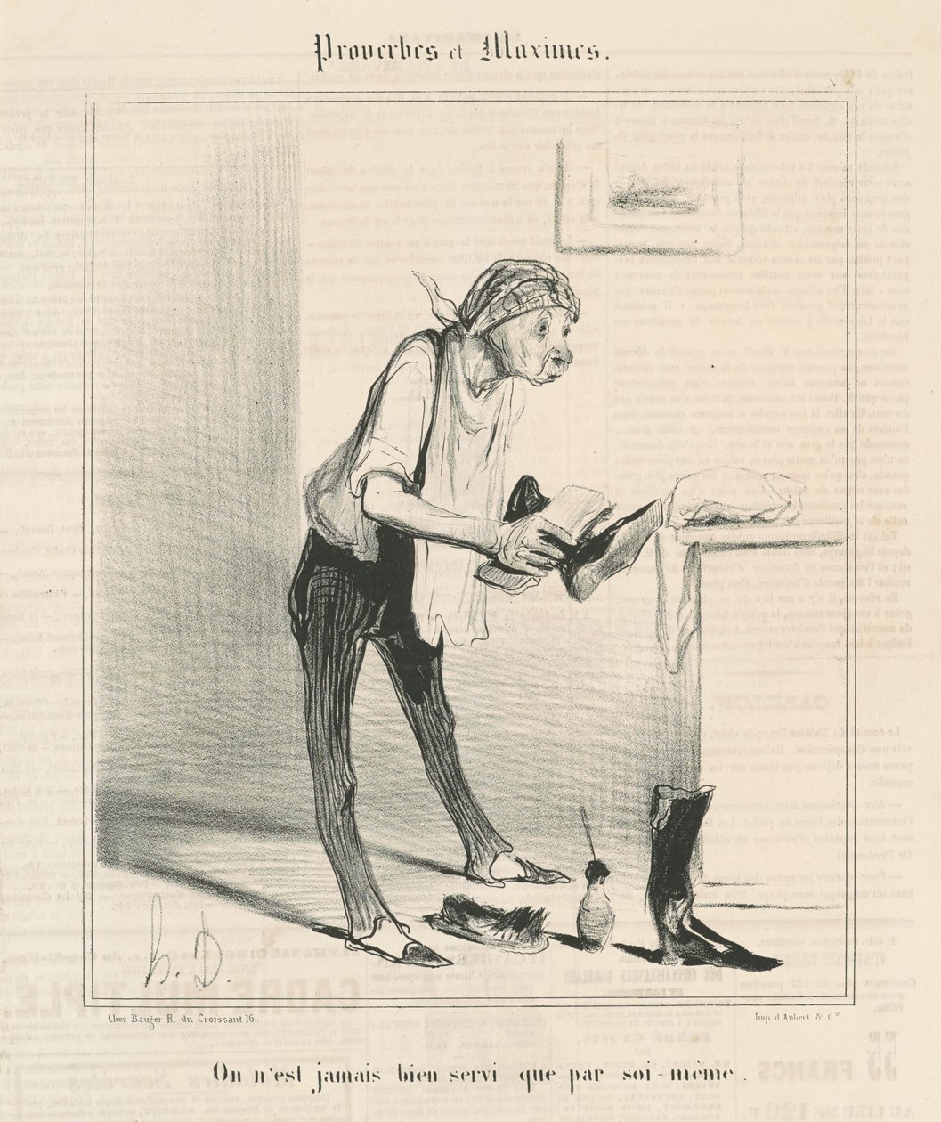 Men is nooit beter bediend dan door zichzelf door Honoré Daumier