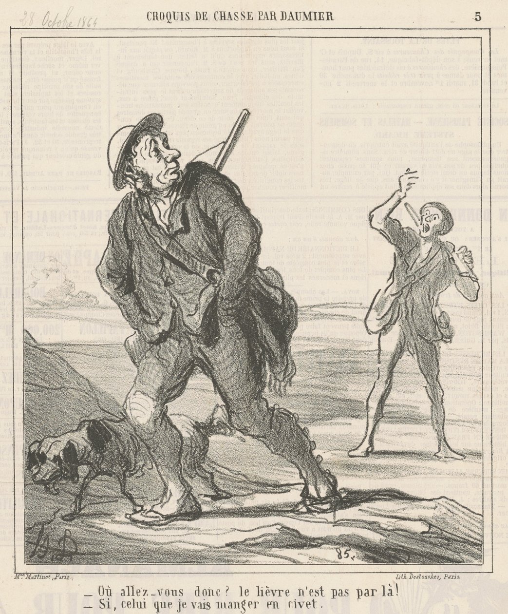 Waar gaat u heen? door Honoré Daumier