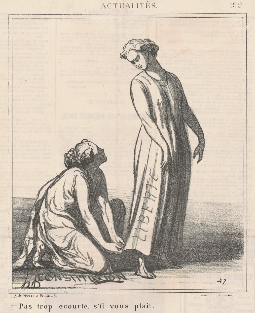 Niet te Kort, alstublieft door Honoré Daumier