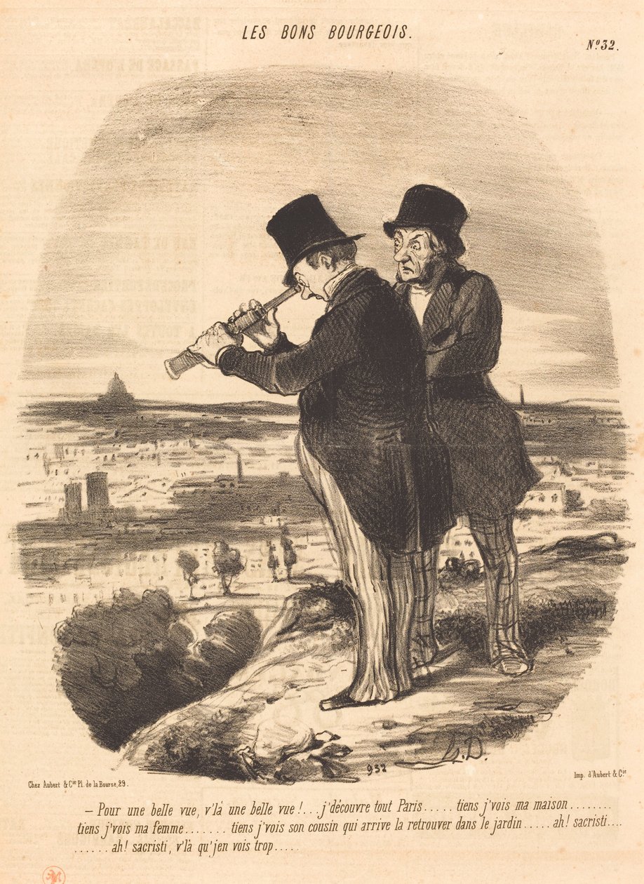 Voor een Mooi Uitzicht, Hier is een Mooi Uitzicht!... door Honoré Daumier