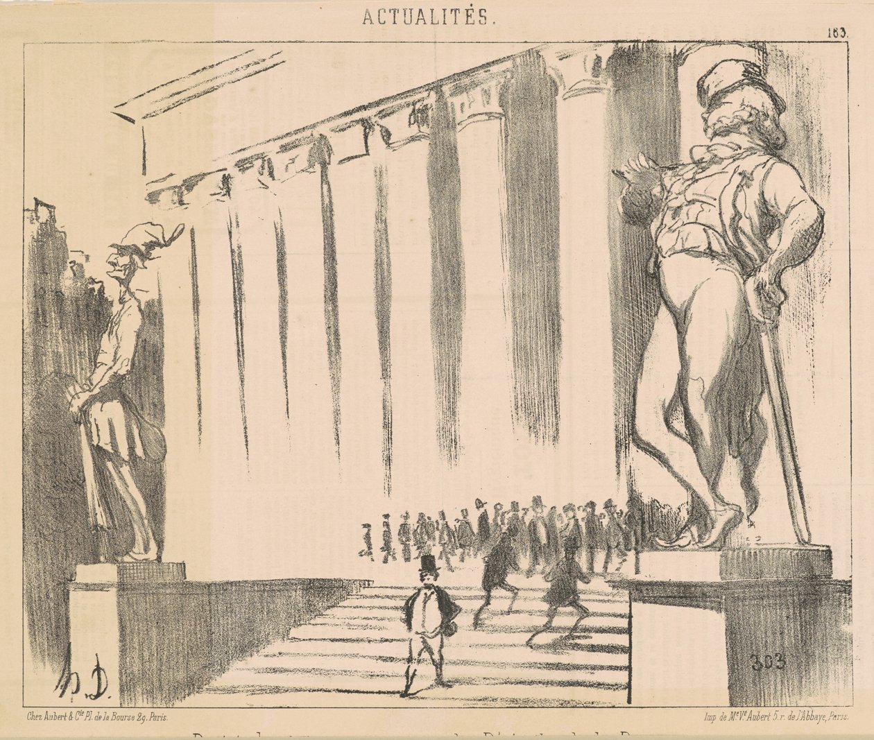 Ontwerp van Beelden om ... de Beurs te Versieren door Honoré Daumier