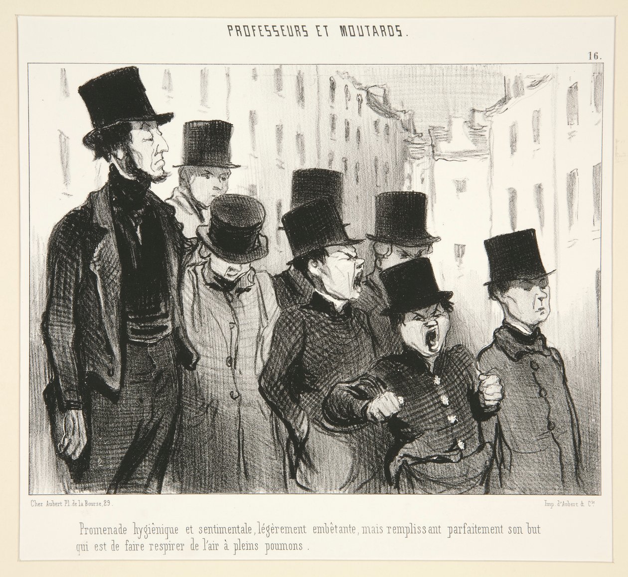 Hygiënische wandeling door Honoré Daumier