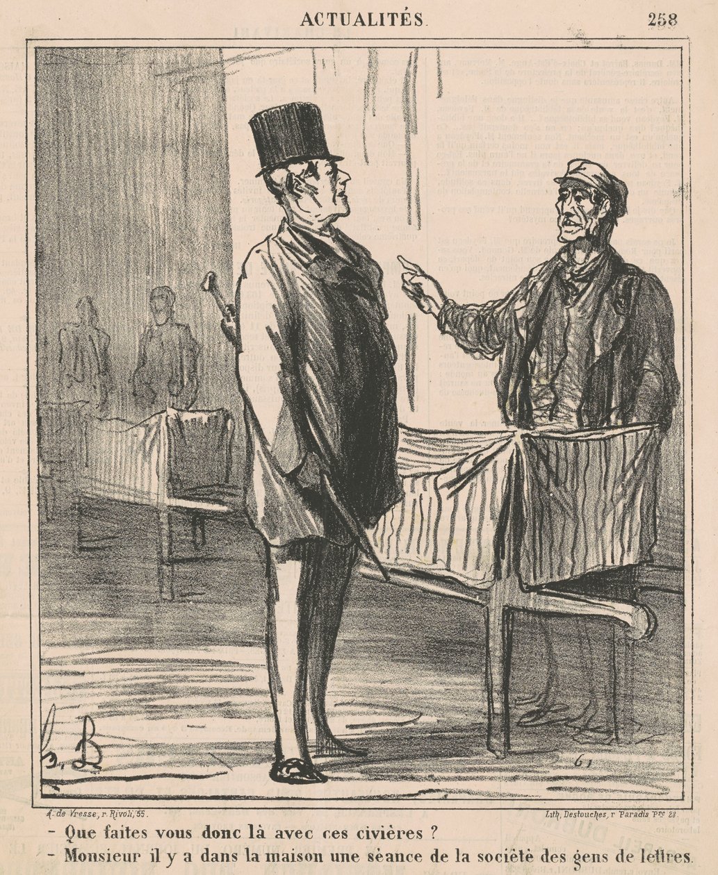 Wat doe je daar met die brancards door Honoré Daumier