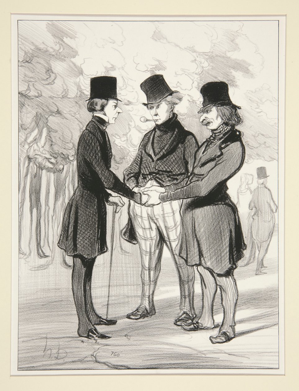 Wat een gelukkige ontmoeting door Honoré Daumier