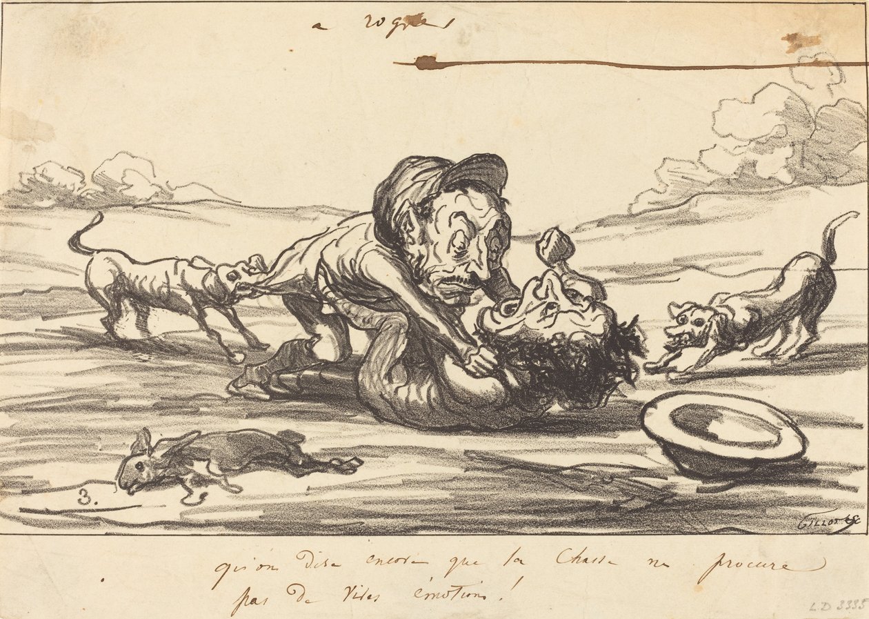 Dat men nog zegt dat de jacht... door Honoré Daumier