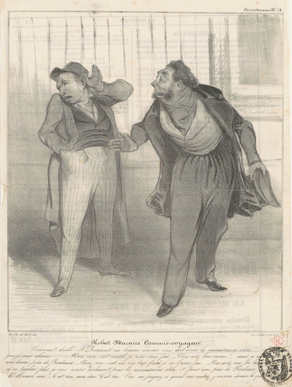 Robert Macaire handelsreiziger door Honoré Daumier