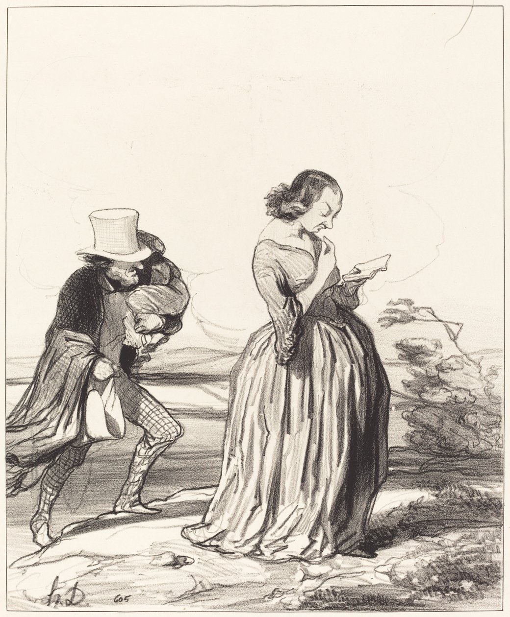 Saperlotte!... dat ik zou willen... dat mijn vrouw klaar is... door Honoré Daumier