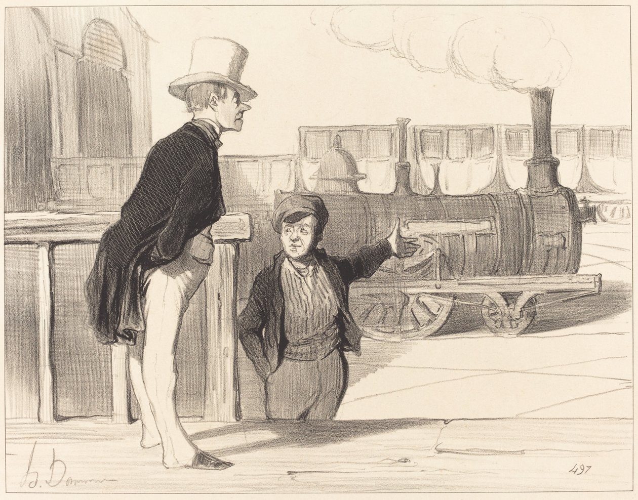 Is mijn machine goed? Ik geloof van wel... door Honoré Daumier