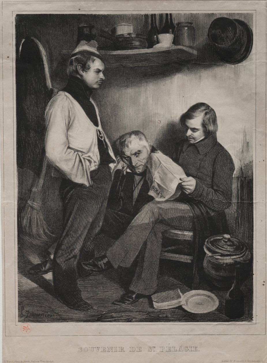 Souvenir van de gevangenis van Ste. Pélagie door Honoré Daumier
