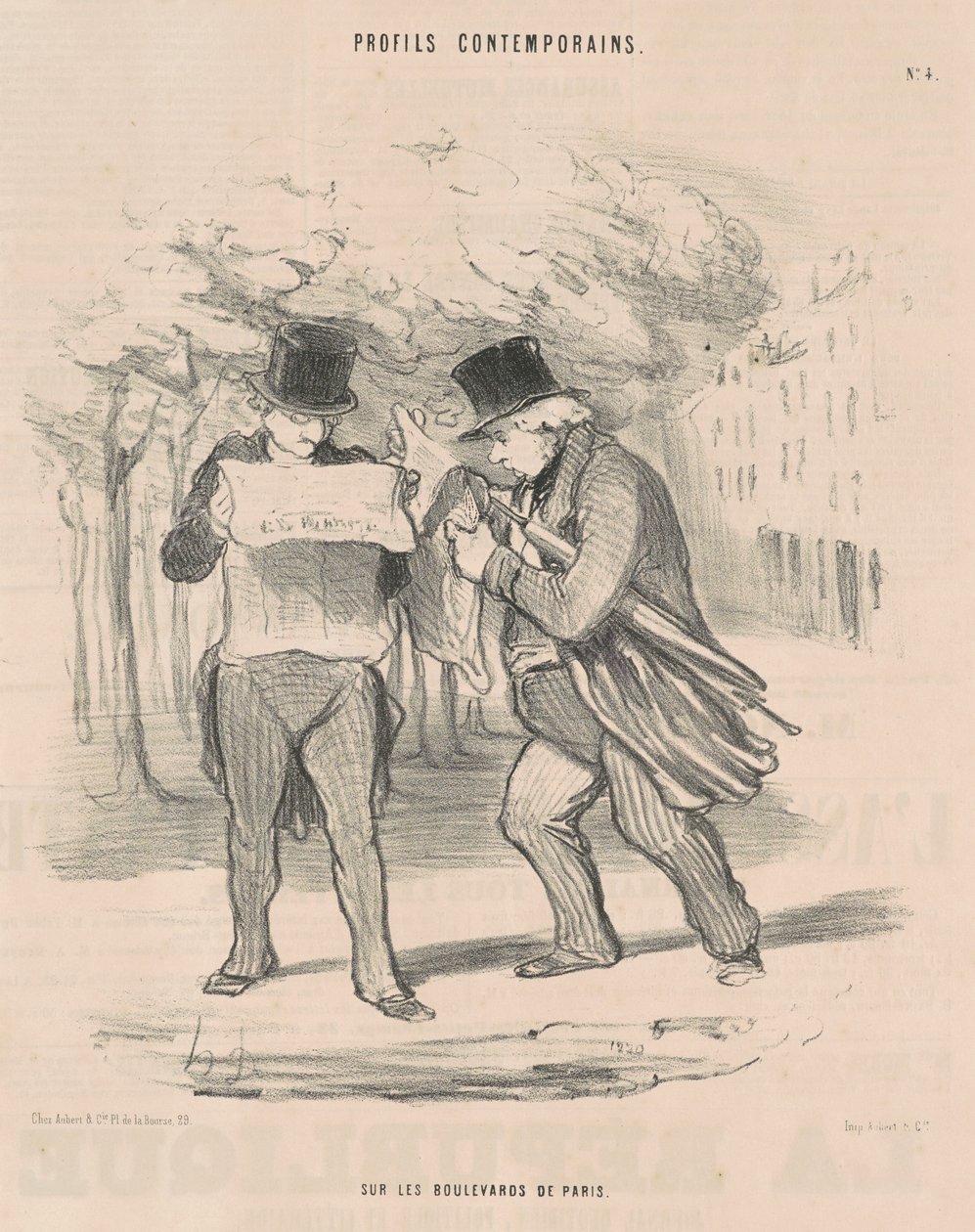 Op de Boulevards van Parijs door Honoré Daumier