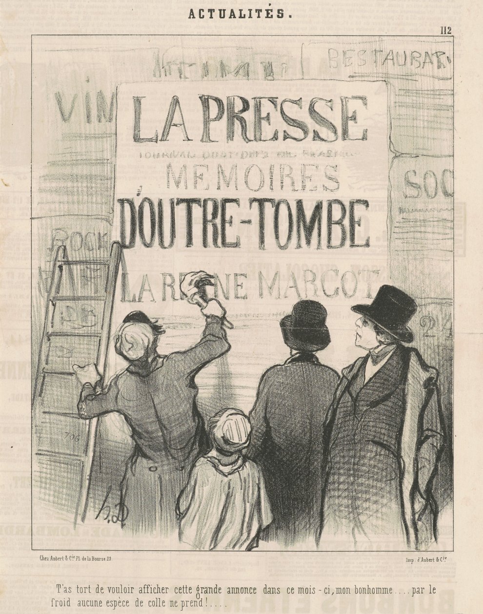 Je hebt ongelijk om deze... advertentie... te willen plaatsen... door Honoré Daumier