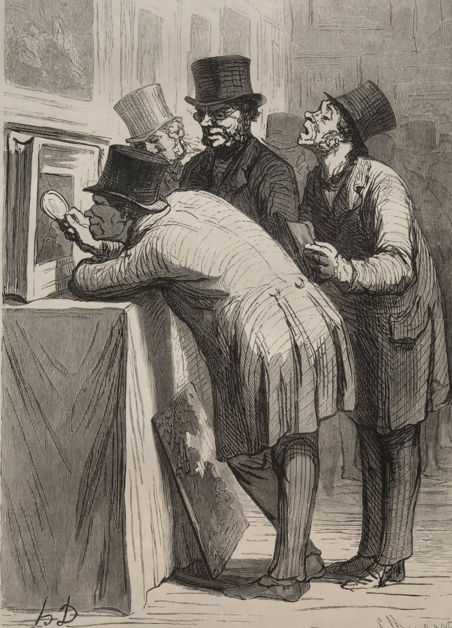 De veilingkamer: De amateur door Honoré Daumier